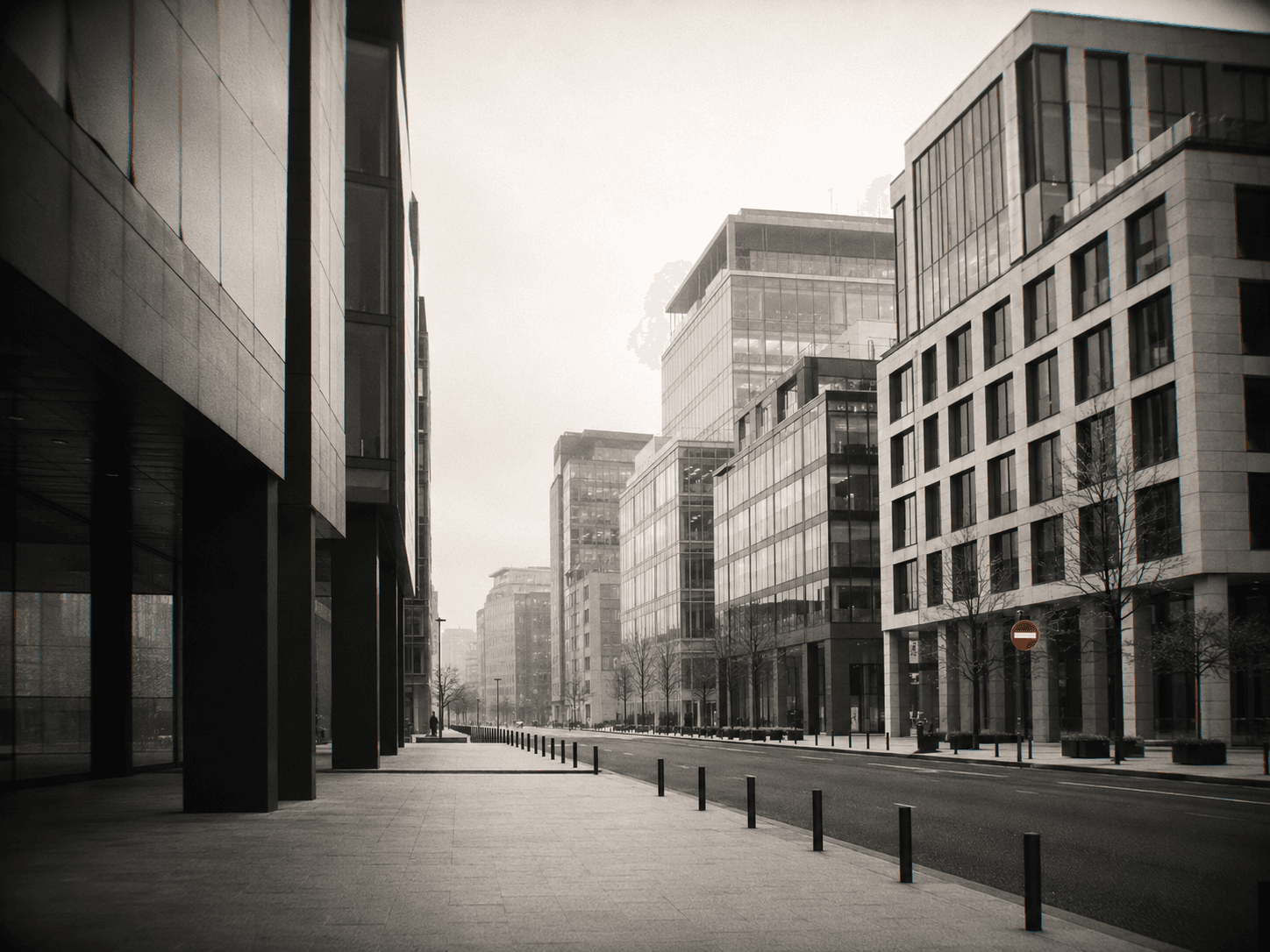 Modern city skyline and business district